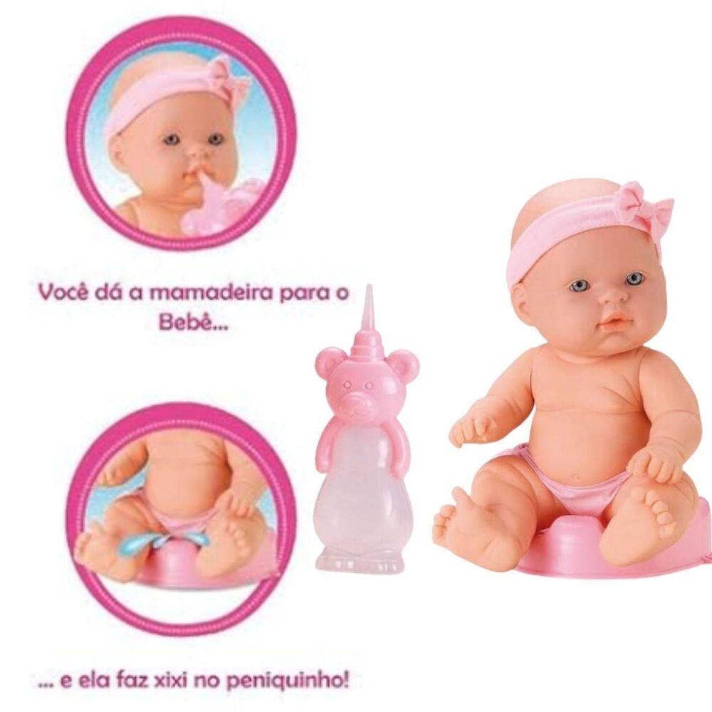 Boneca Baby Ball Xixi Função Fazer Xixi E Roupinhas