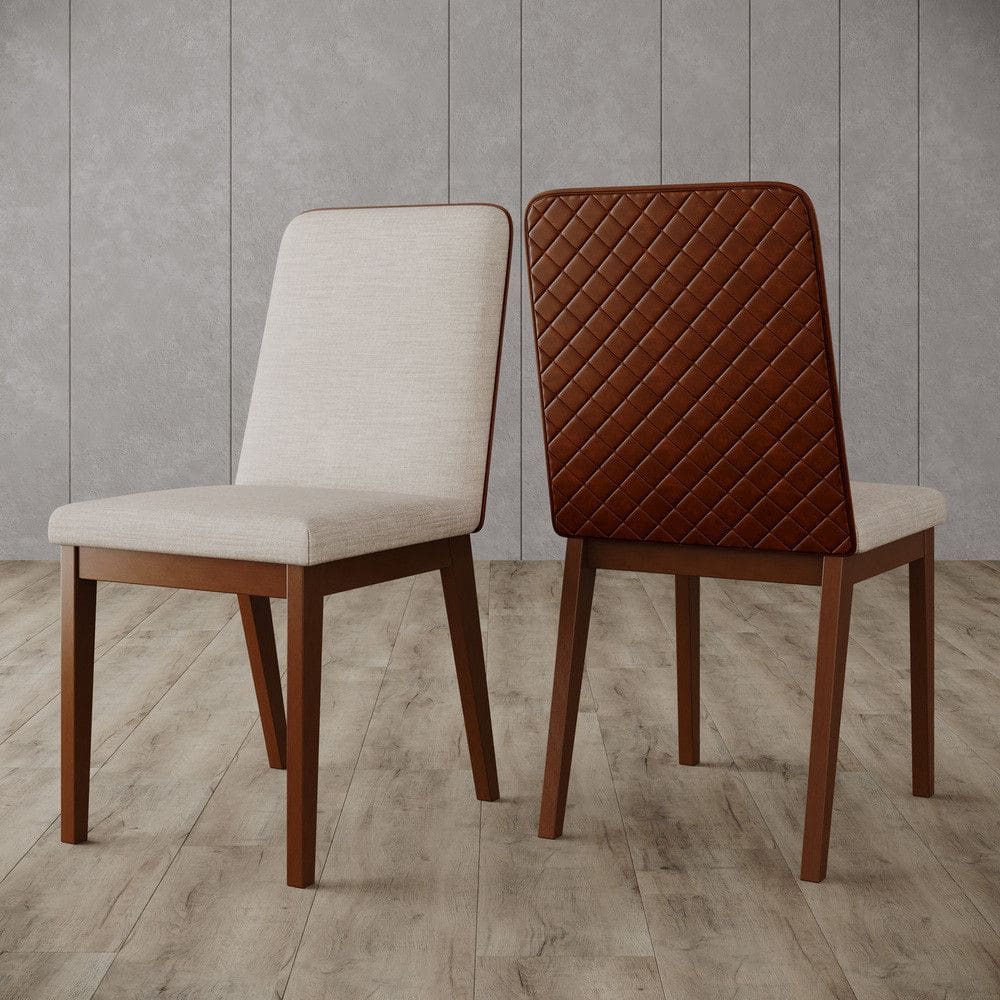Conjunto 2 Cadeiras Pietra para Mesa de Jantar Detalhes em Corano