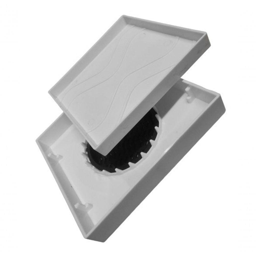 Ralo Oculto 15x15 Invisivel Para Piso Porcelanato Branco