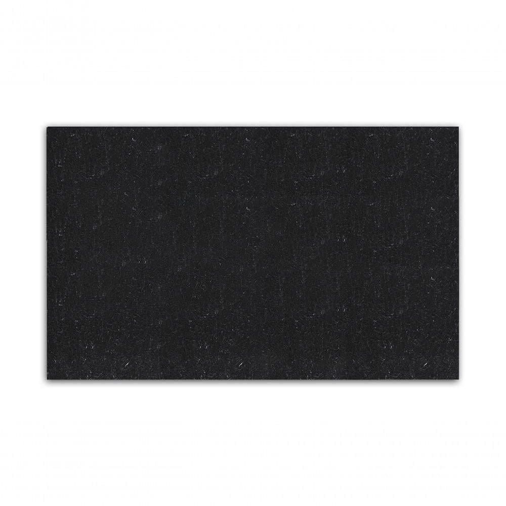 Tapete Carpete Simples Aveludado 2,00x2,50 Borda Sem Costura Preto Mescla