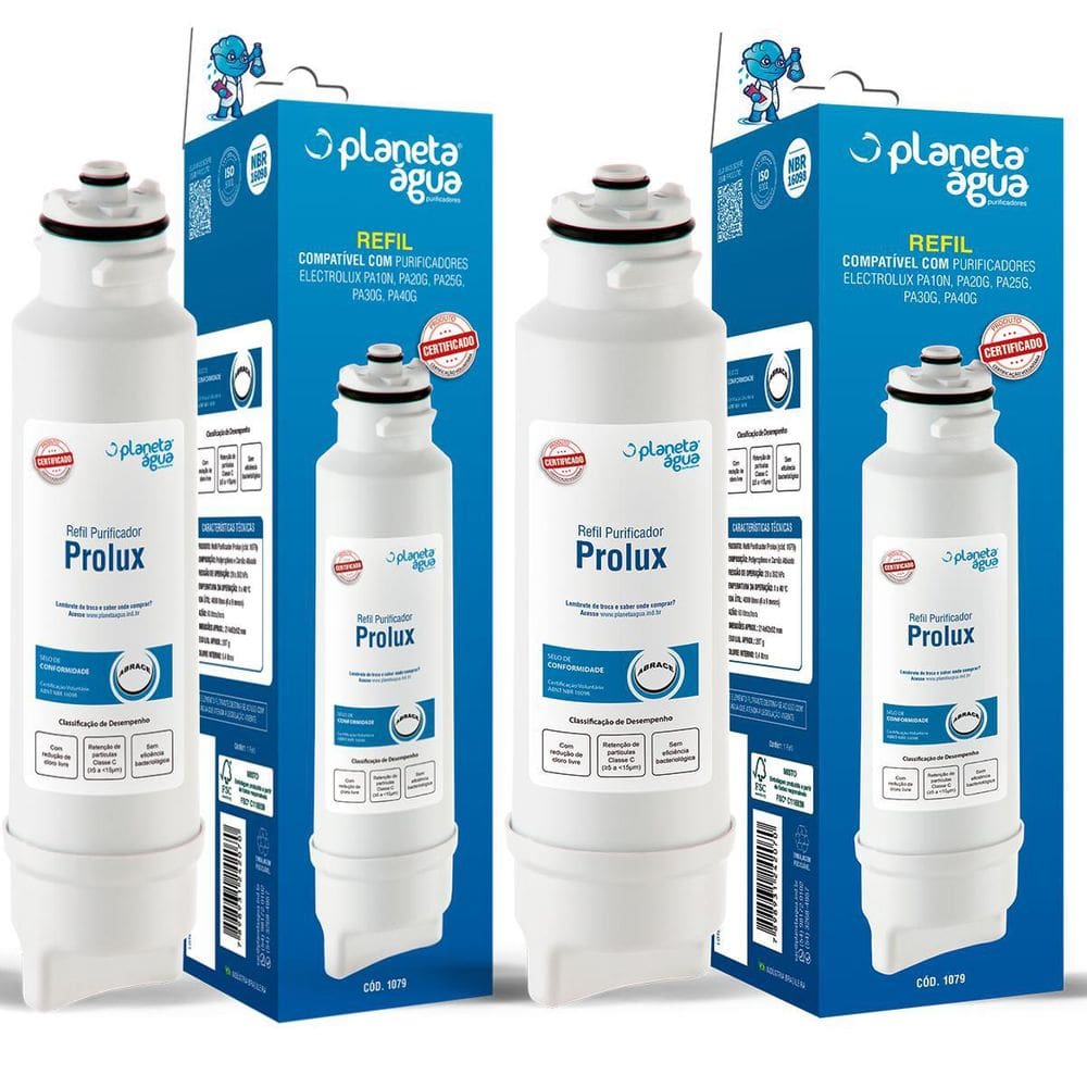 Kit 2 Refil Filtro Electrolux Pa10N Pa20G Pa25G Pa30G Pa40G