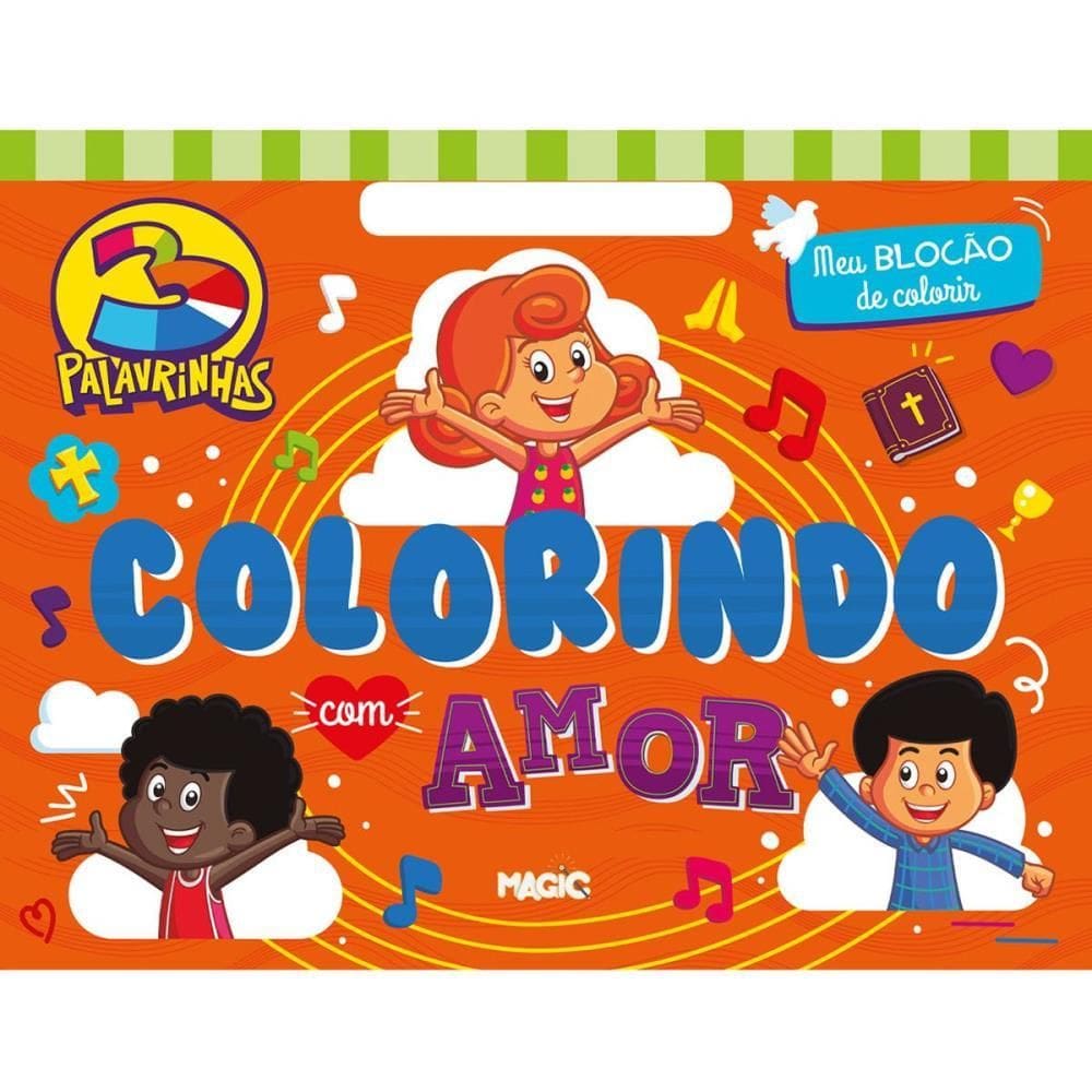 Livro Infantil Colorir Meu Blocão 3 Palavrinhas 48pgs