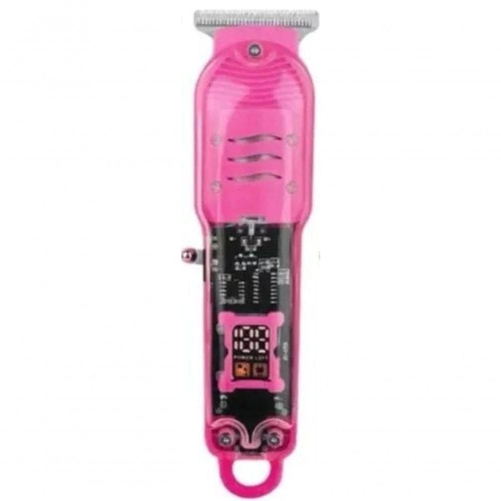 Maquina De Cortar Cabelo Barbeador Portatil Compact 2x1 Sem Fio Usb Rosa