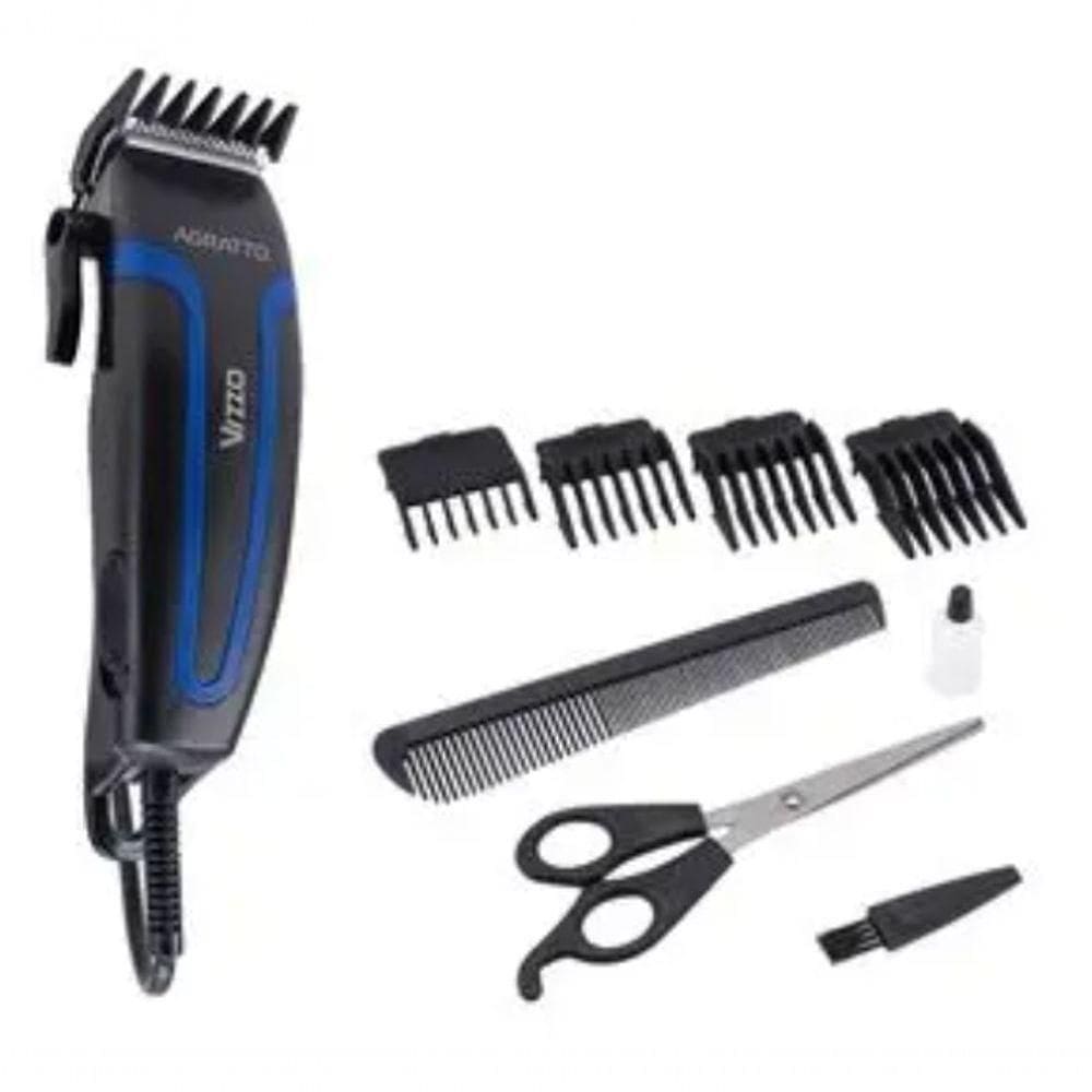 Maquina Cortar Cabelos Agratto Blueluxx 10w Com 4 Pentes 220V