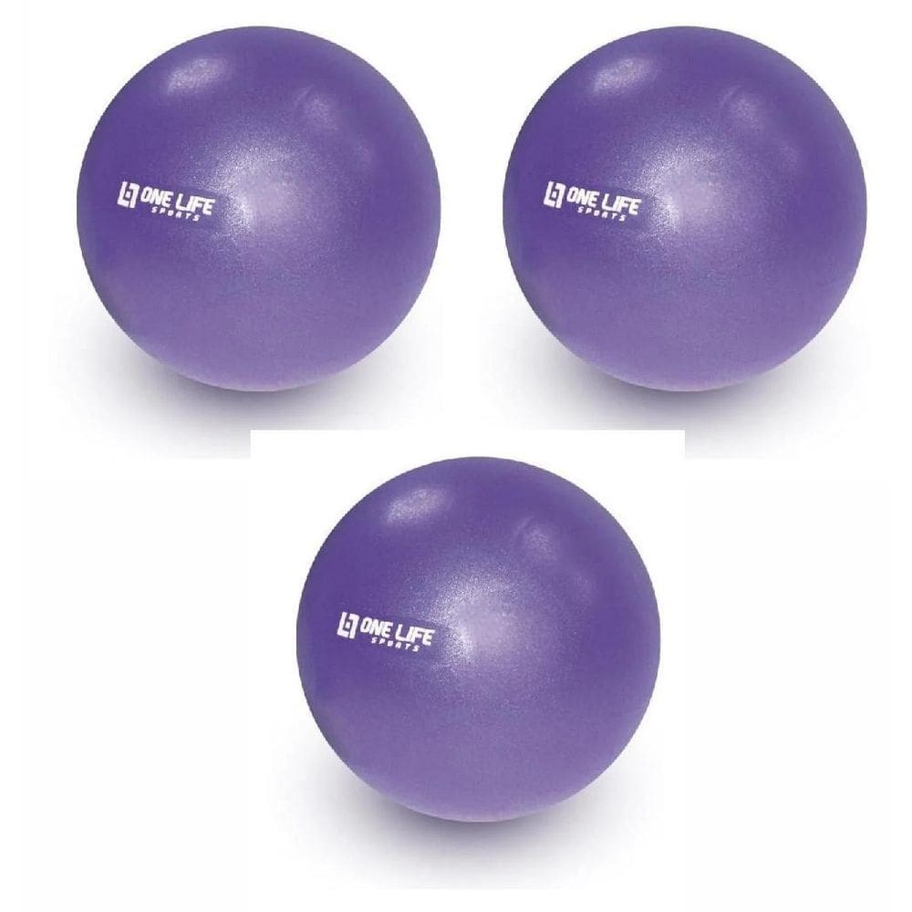 Kit Com 3 Overball Bola PVC Tonificadora De Pernas 25cm Roxa