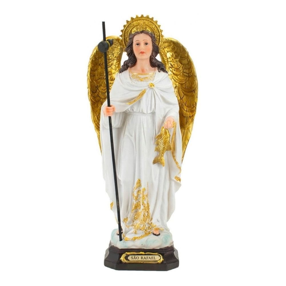 Imagem Enfeite Resina Arcanjo São Rafael - 40cm