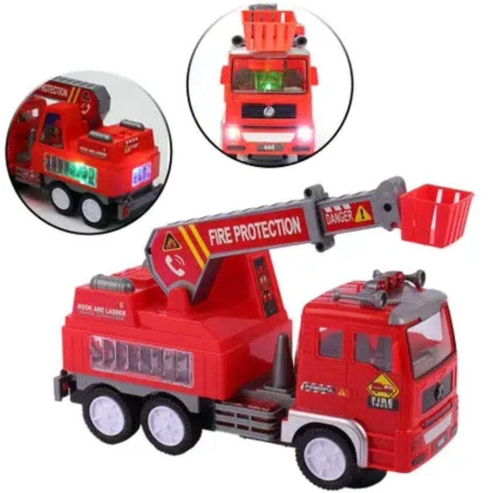 Caminhão Bombeiro Brinquedo Criança Som E Emite Luzes