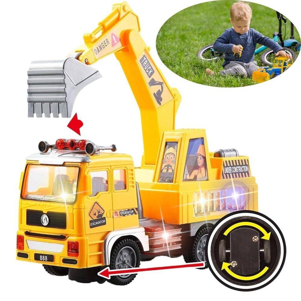 Escavadeira Caminhão Brinquedo Som E Luzes Crianças