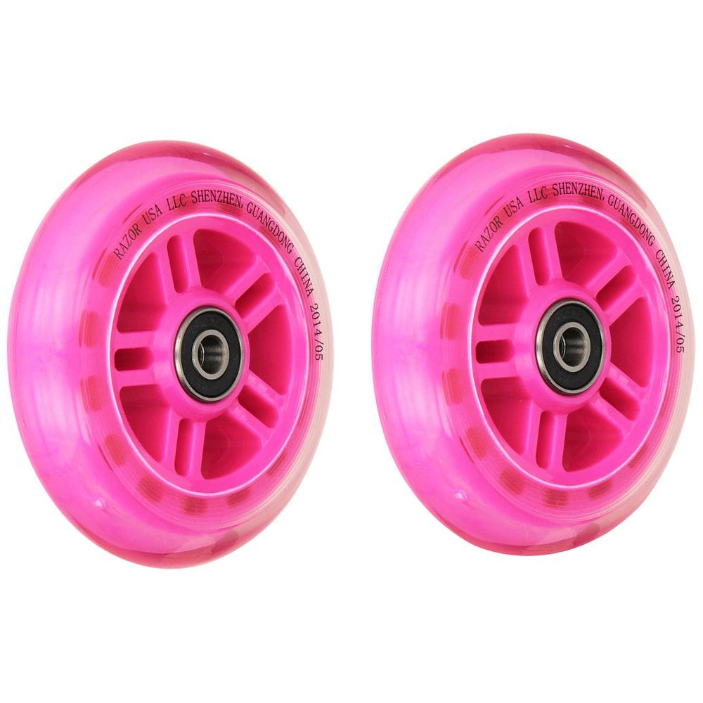 Rodas de scooter Razor PK Série A com rolamentos (conjunto de 2) rosa