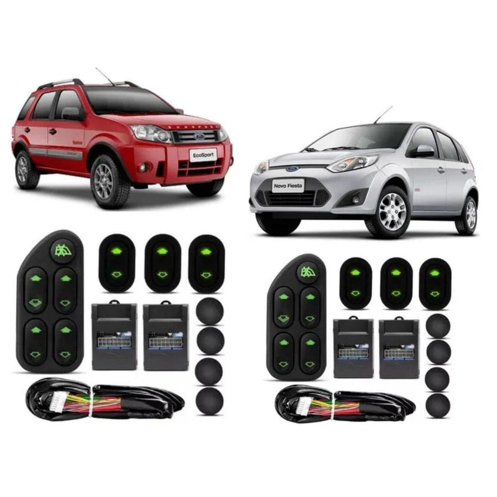 Chicote Vidro Elétrico Ecosport 4 Portas - Módulo E Botões