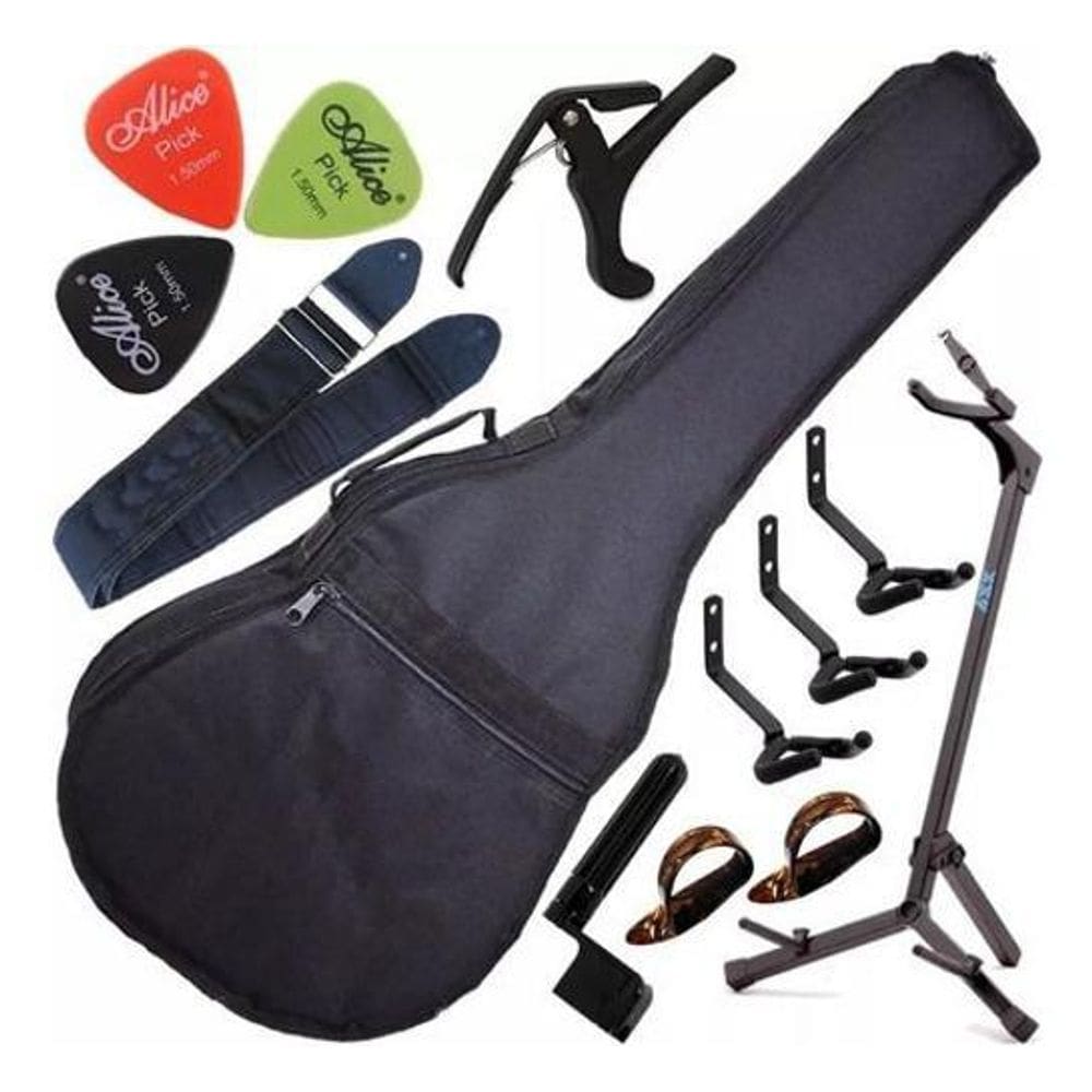 Kit Capa Acolchoada Violão Infantil Suporte G3S + Acessórios