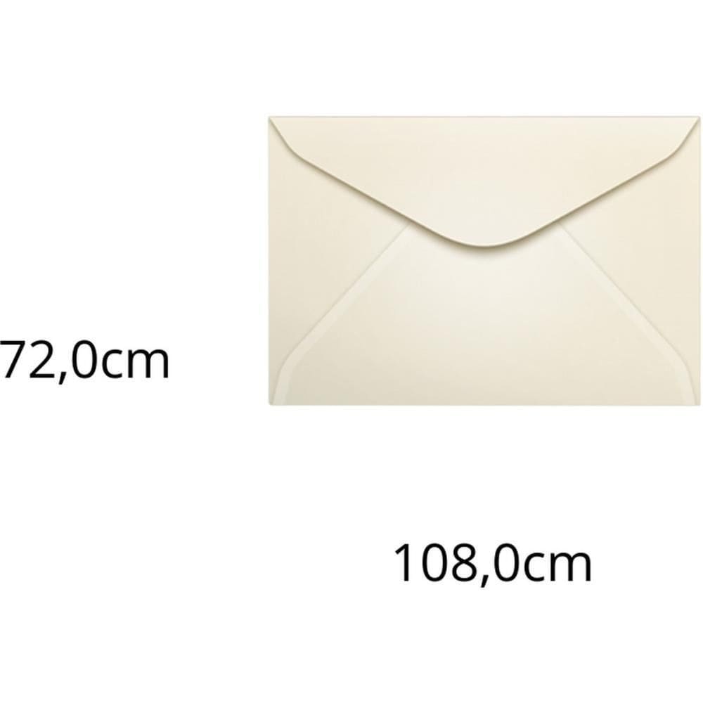 Envelope Visita Colorido 72x108mm Creme Marfim 80g 100un