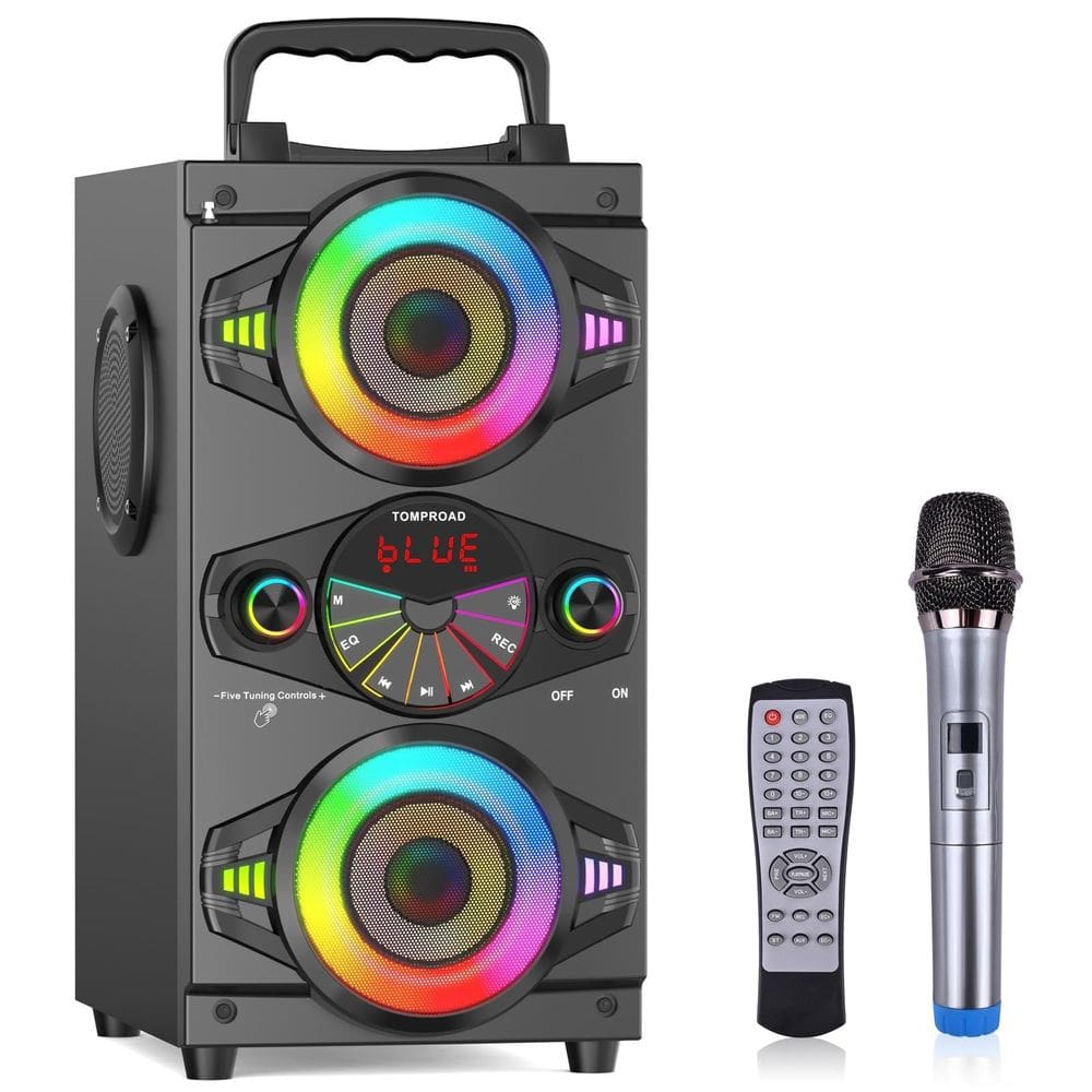Alto-falante Bluetooth TOMPROAD A52 60W portátil sem fio com subwoofer