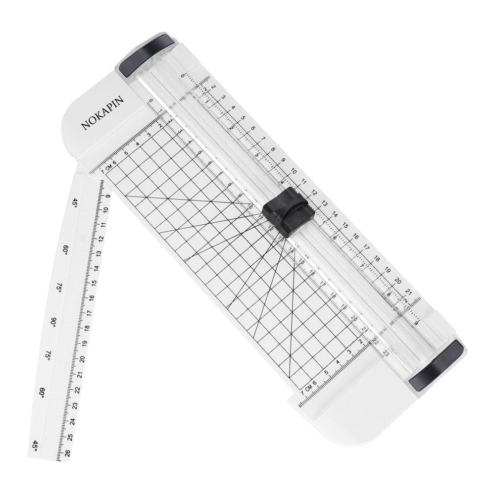 Cortador de papel NOKAPIN, aparador portátil de 30 cm com régua preta