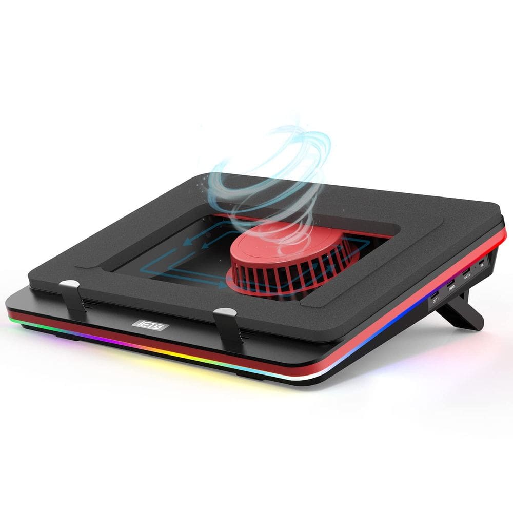 Almofada de resfriamento para laptop IETS GT500 Powerful Turbo-Fan RGB 13-17,3 polegadas
