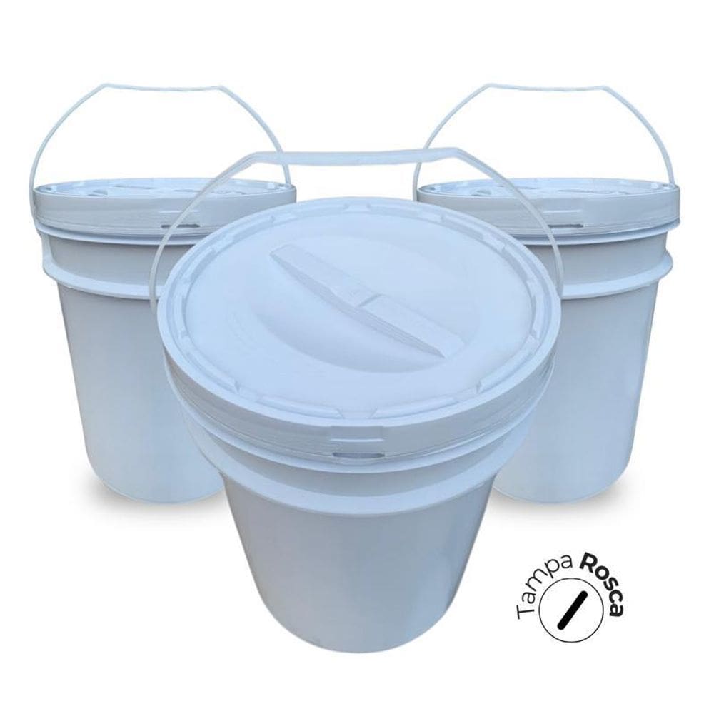 Pote Para Fazer Slime 20 Litros Tampa Rosca-Kit 11 Pçs