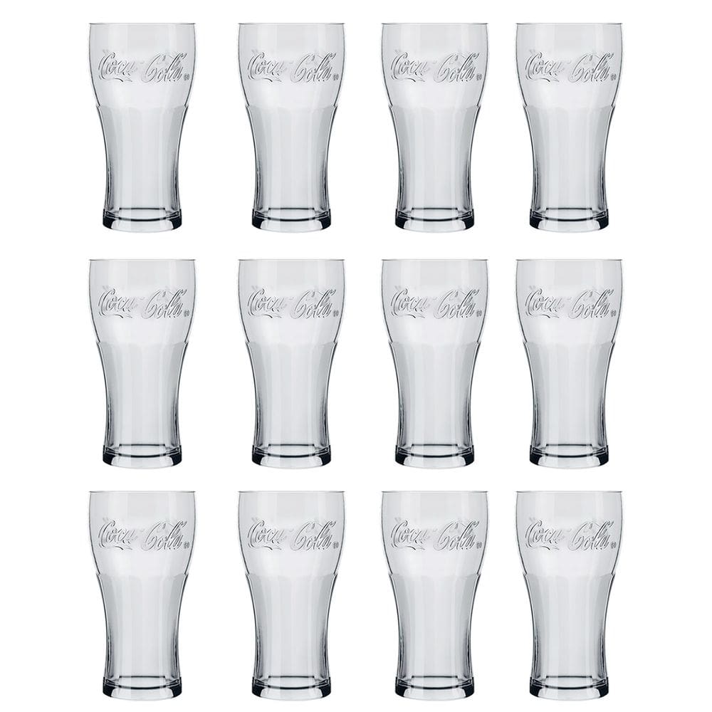 Copo Contour Coca Cola Transparente 300ml 12 Unidades - Nadir 7150