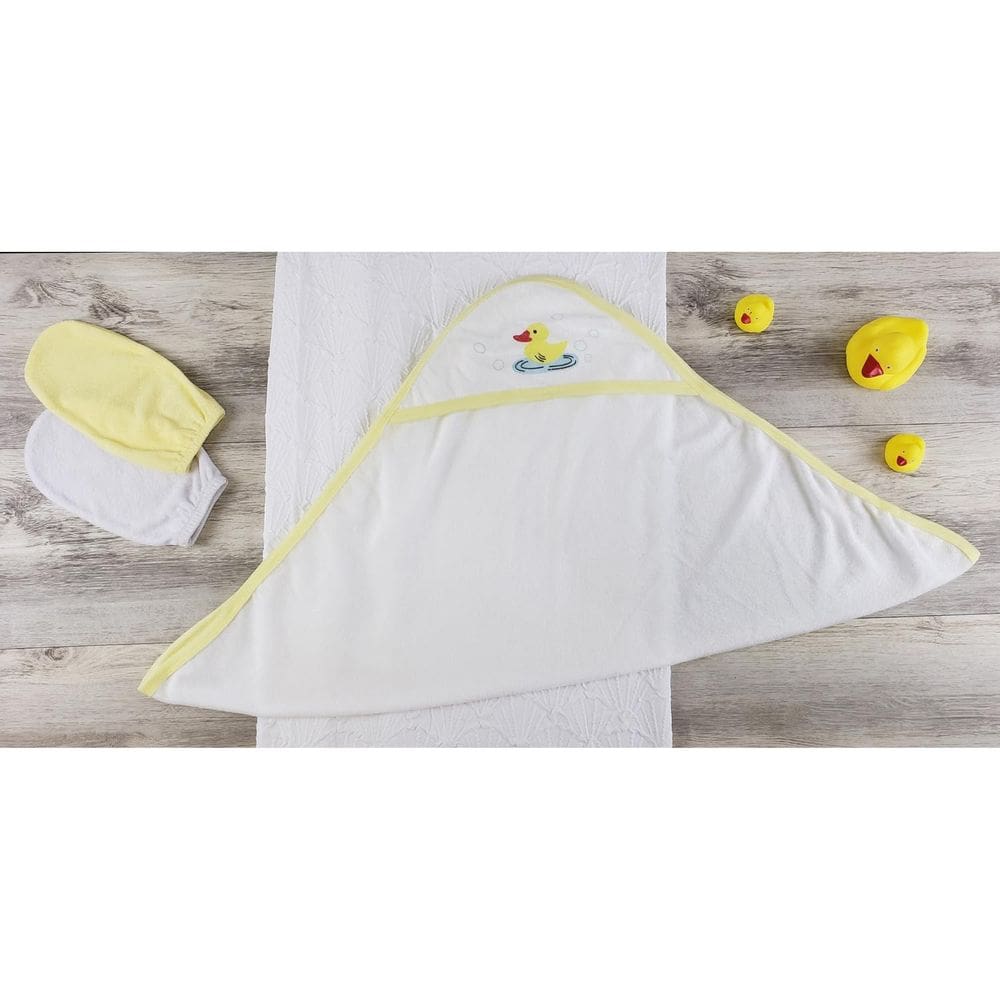 Conjunto de enxoval, toalha com capuz e luvas de banho para bebês recém-nascidos