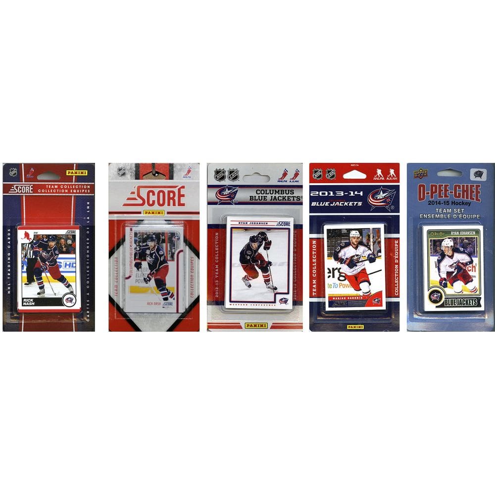Conjuntos de equipes de cartas colecionáveis C&I Collectables NHL Columbus Blue Jackets