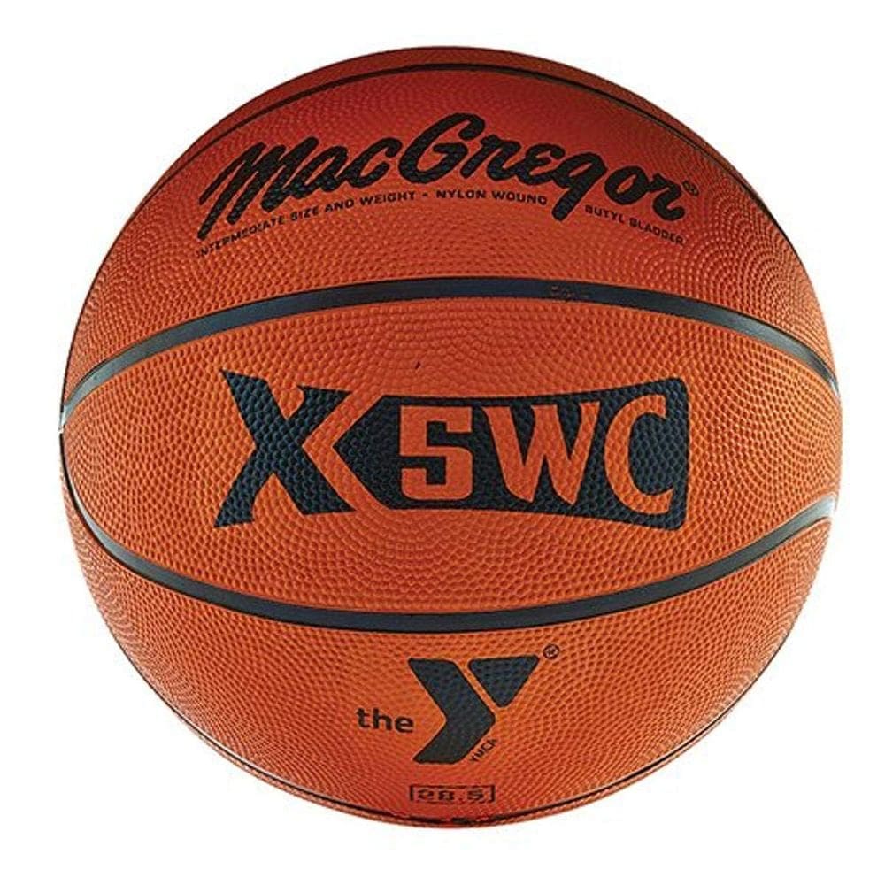 Borracha intermediária de basquete MacGregor com logotipo YMCA