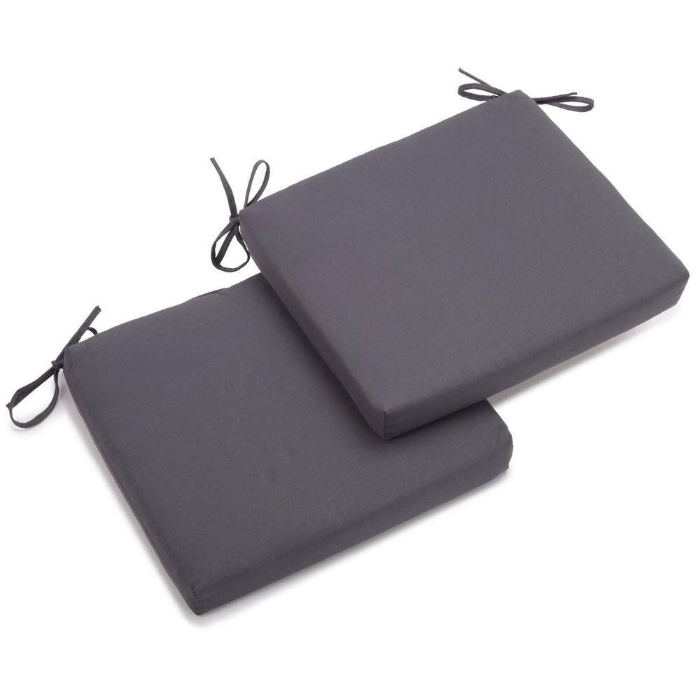 Almofada de cadeira Blazing Needles Indoor Twill Steel Grey x2