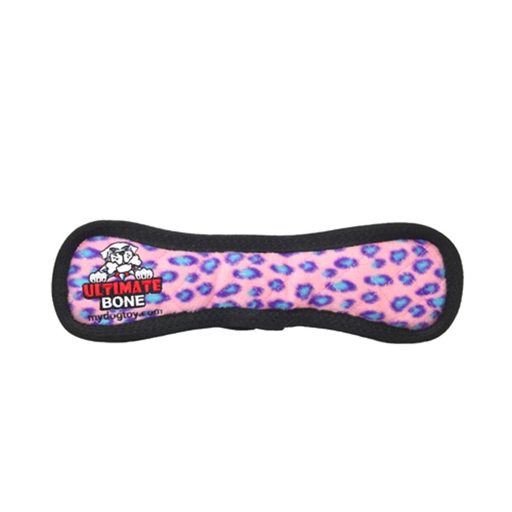 Brinquedo para cães TUFFY Ultimate Bone Durable Pink Leopard