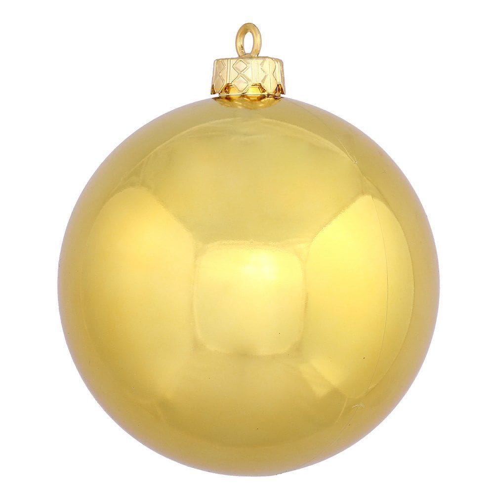 Enfeite de bola de Natal Vickerman Shatterproof Gold 6 unidades/bolsa