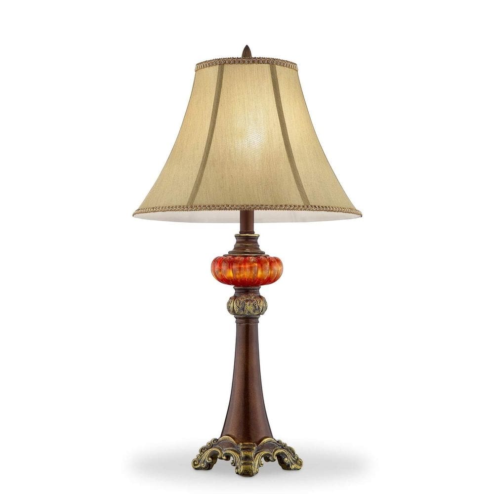Candeeiro de mesa OK Lighting OK-4283T Gold Amber 30,50 cm H