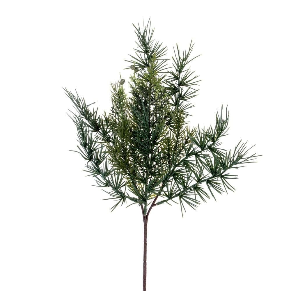 Spray de flores artificiais Vickerman Mixed Fern Cedar 18 cm, pacote com 6