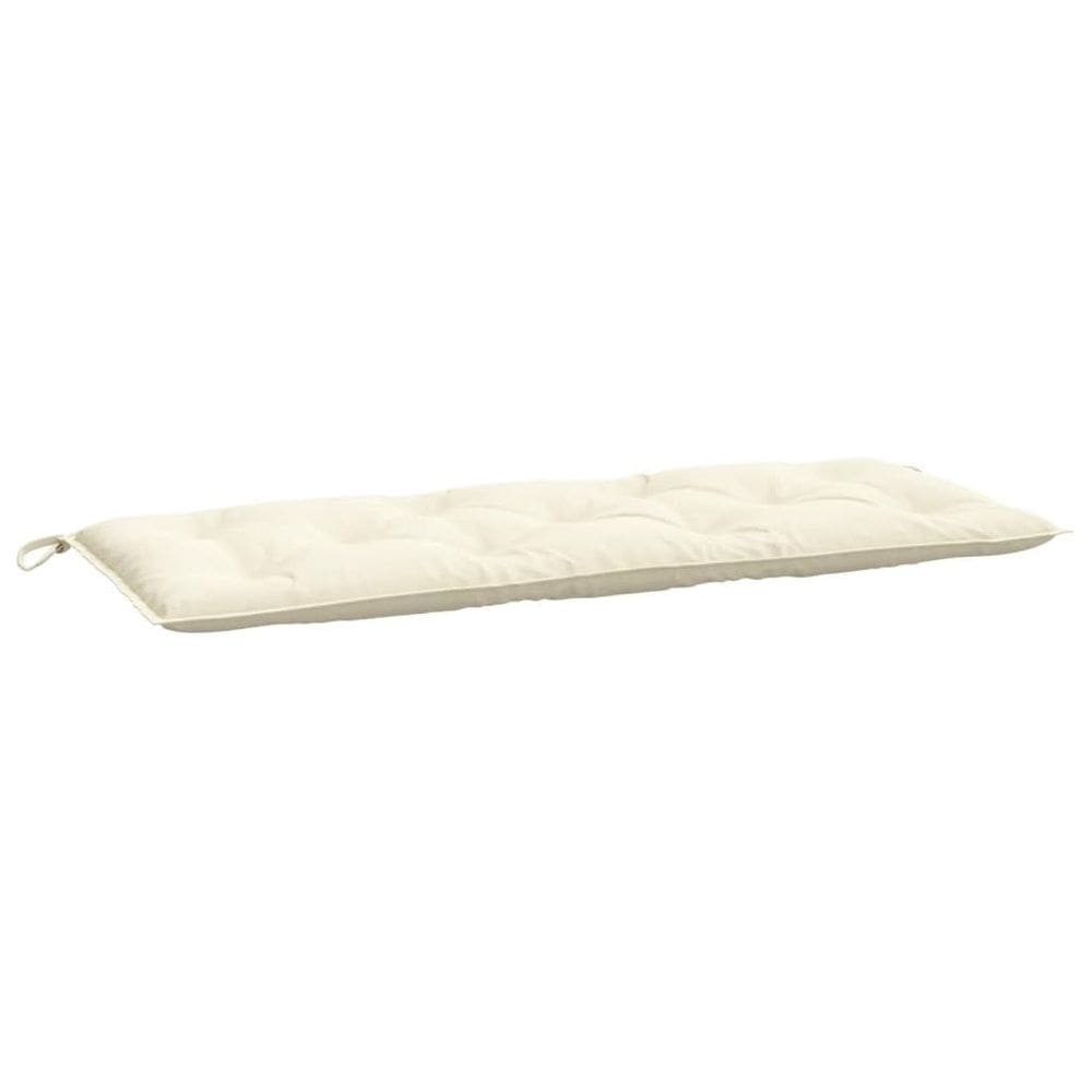 Almofada de banco de jardim VidaXL em tecido Oxford branco creme 120x50