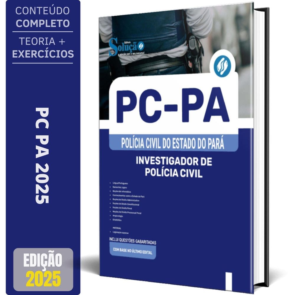 Apostila Pc Pa 2025 - Investigador De Polícia Civil