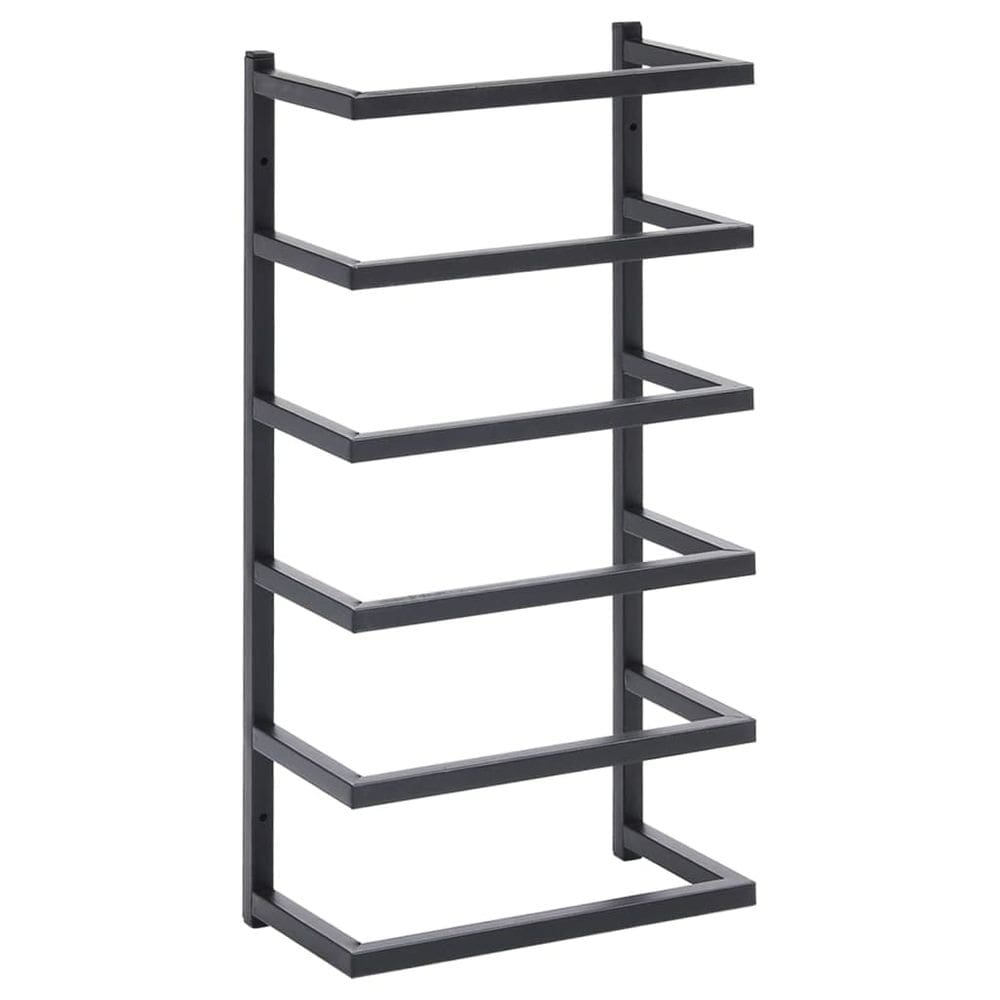Toalheiro vidaXL Steel para banheiro de parede preto
