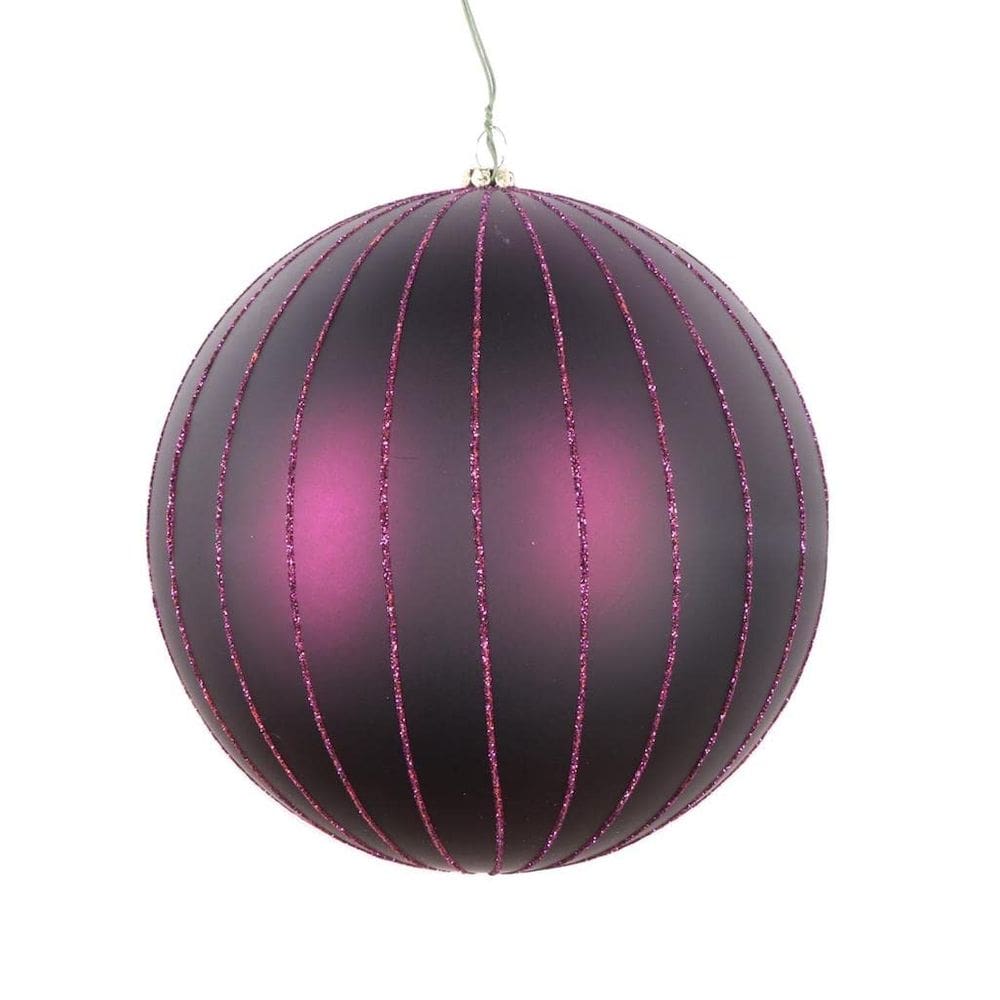 Enfeite de árvore de Natal Vickerman Plum Matte Glitter (pacote com 2)