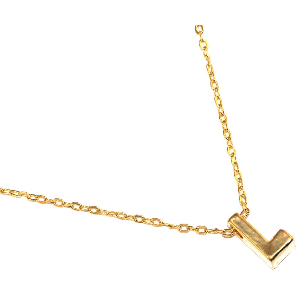 Colar Cordão Minha Inicial Letra L Lembrancinha Folheado 18k