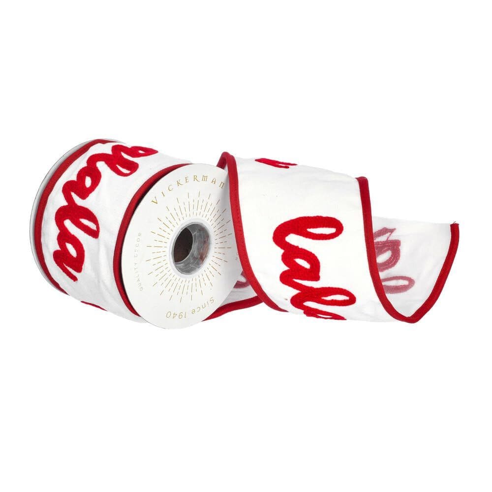 Fita Vickerman Falala branca de 4 cm x 5 m de algodão com ponto corrente