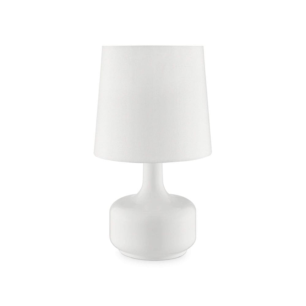 Lâmpadas de toque de mesa OK Lighting Cheru White 17 cm H Fabric Shad