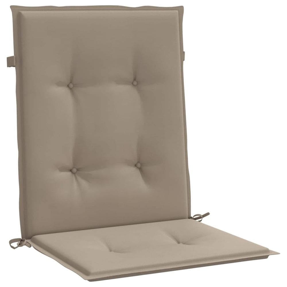 Almofadas de cadeira vidaXL Garden Lowback Taupe, pacote com 4