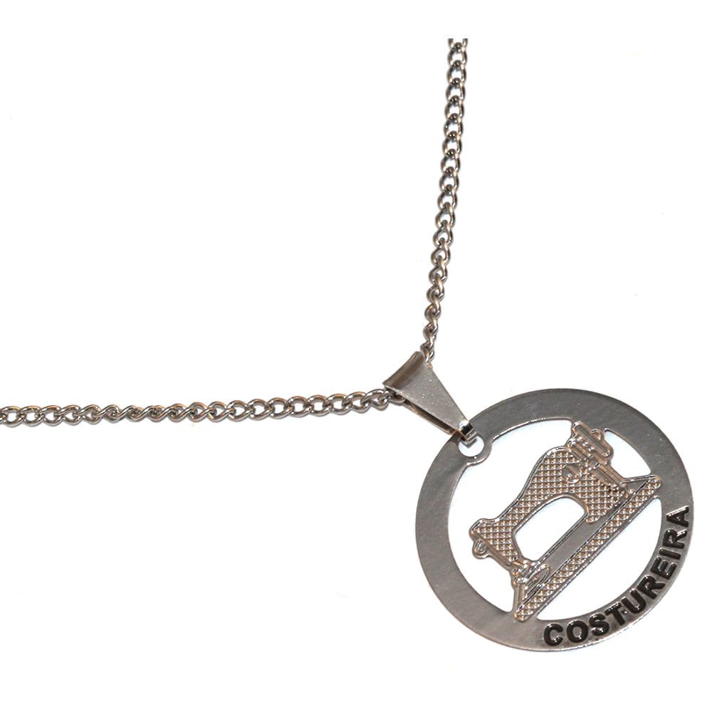 Colar Cordão Minha Profissão Costura Costureira Inox