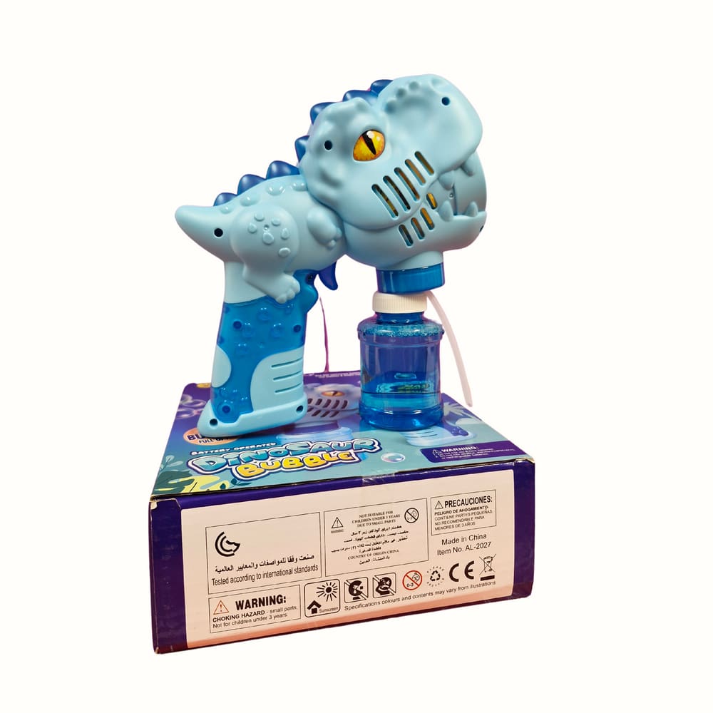 Dinossauro de Brinquedo Solta Bolhas Dino Bubble Azul Vexo Toys