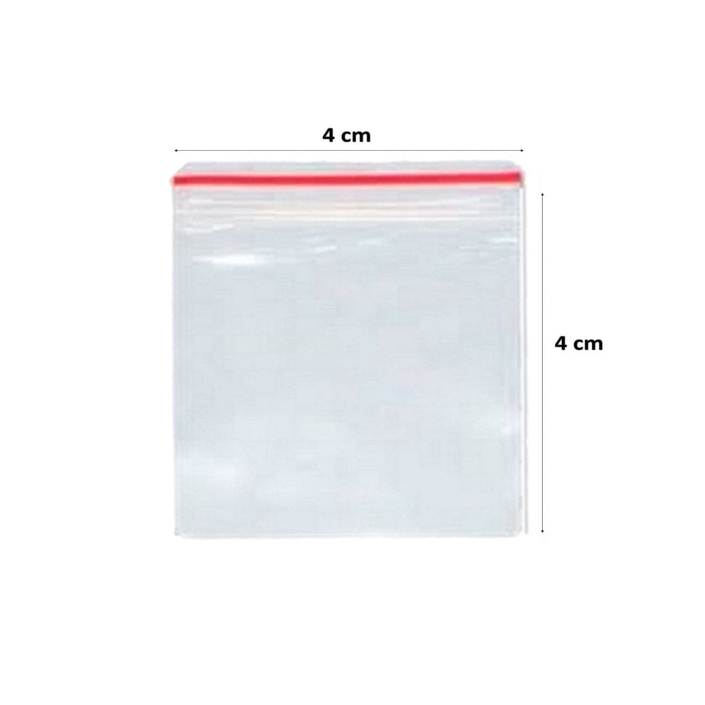 Saco Transparente Plástico Fecho Zip Hermético 4x4cm 1.000 Unidades