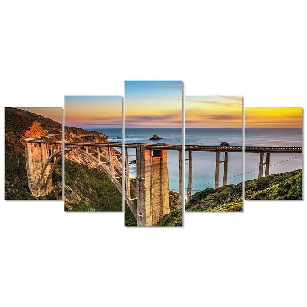Quadro Decorativo Ponte San Jose California Mar Mosaico Cor