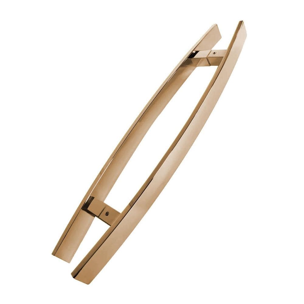 Puxador Porta Pivotante Inox Rose/ Cobre Curvo Italy - 60 Cm