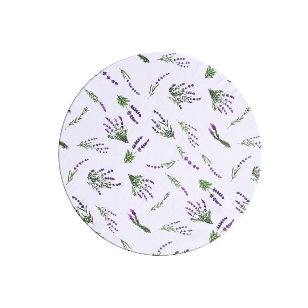Sousplat Estampado Allegra 2 Peças Capa E Base Mdf 35cm Diâmetro 100% Poliéster - Lavanda