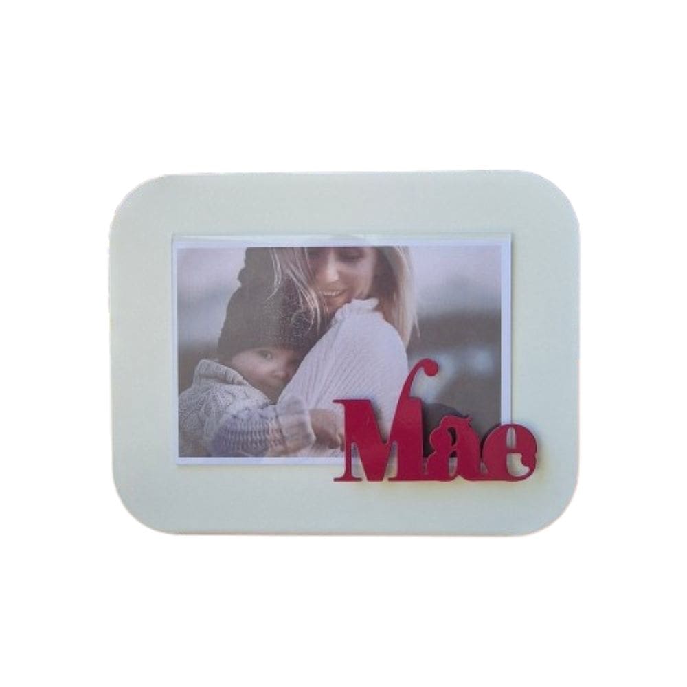 Porta Retrato Em Metal 10X15cm Mae