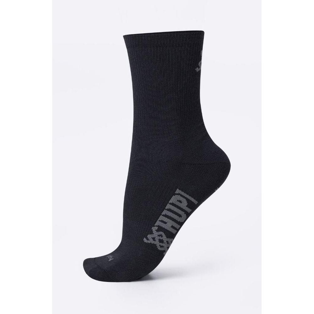 Meia HUPI Casual Cano Longo Algodão Preto