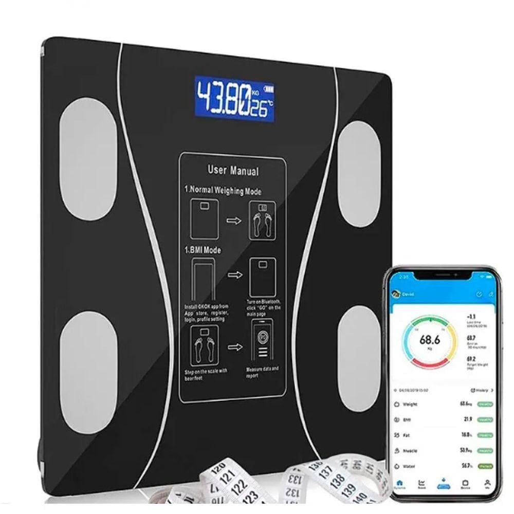 Balança De Mediçao Bioimpedancia Fratelli Imc Pesa Ate 140kg