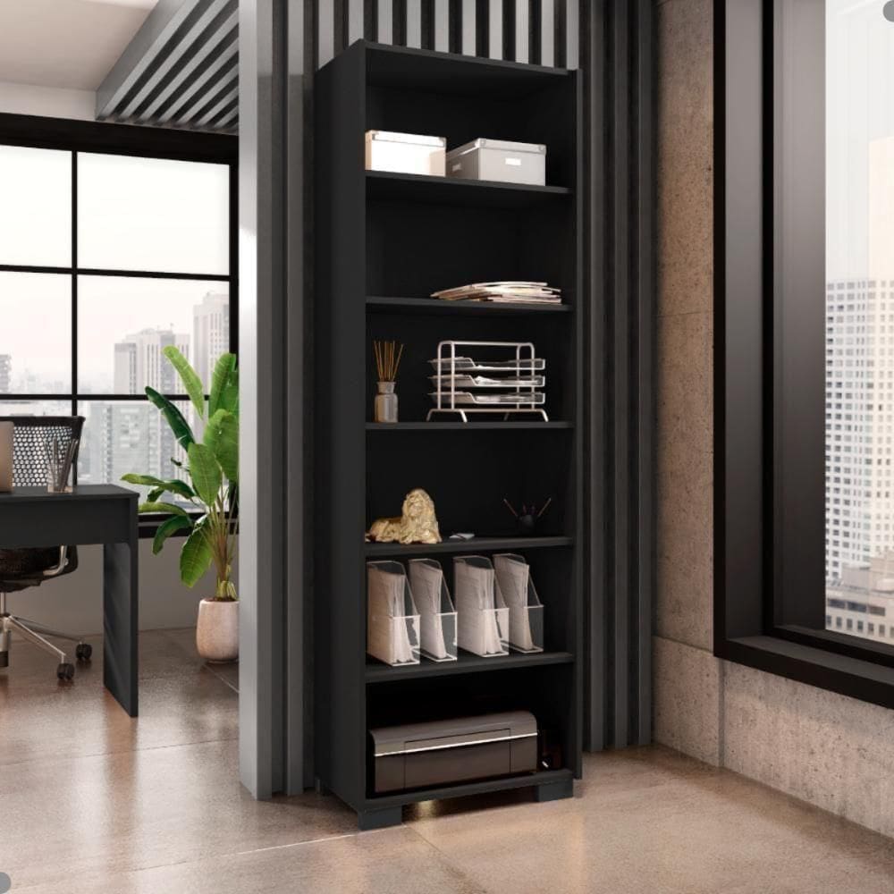 Livreiro Multiuso Samara Preto Trama