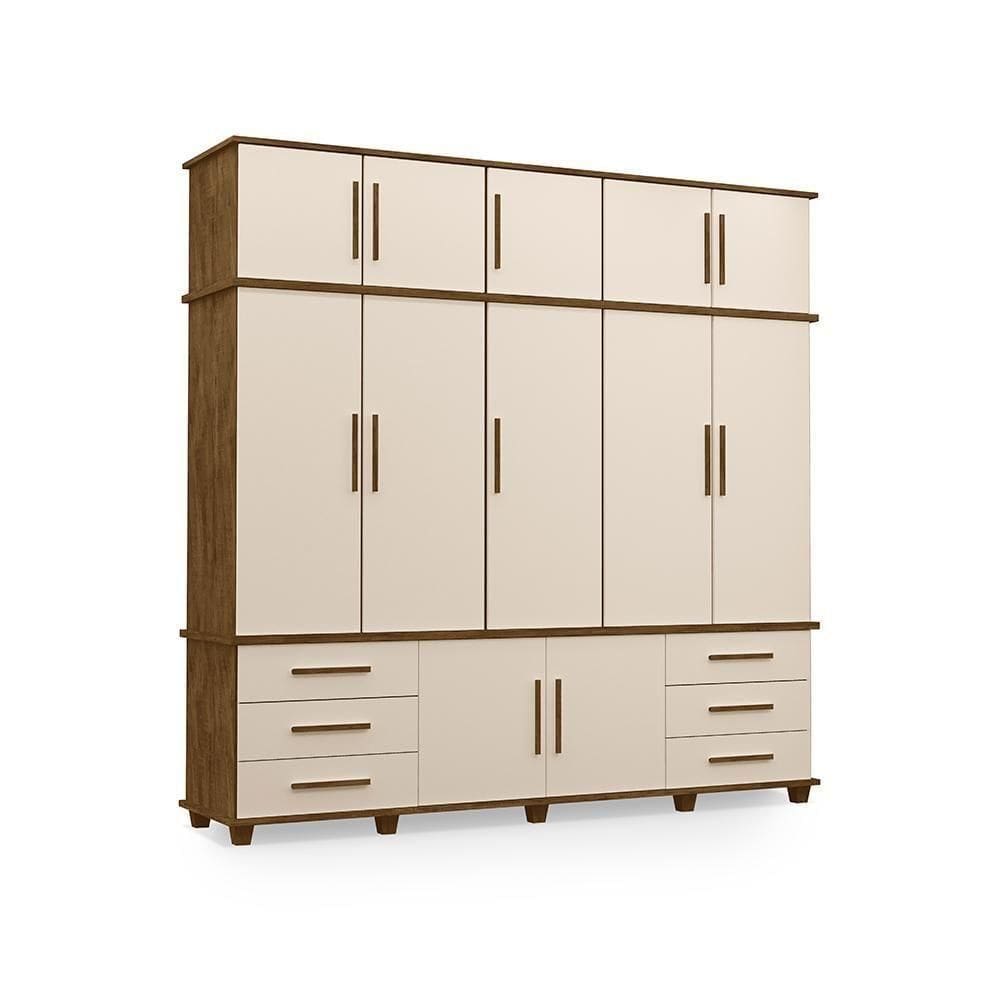 Guarda Roupa Com 12 Portas Berlim Malbec Off White