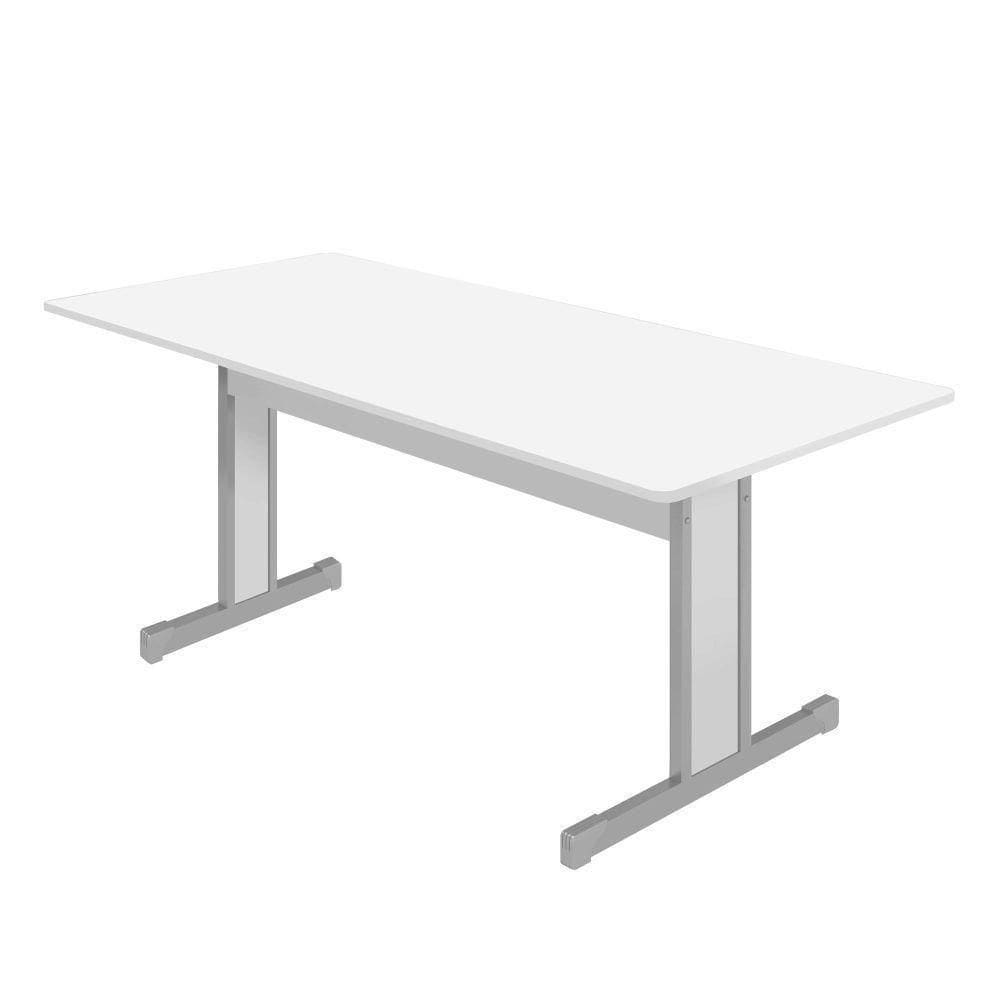 Mesa De Reunião Retangular Ret Branco