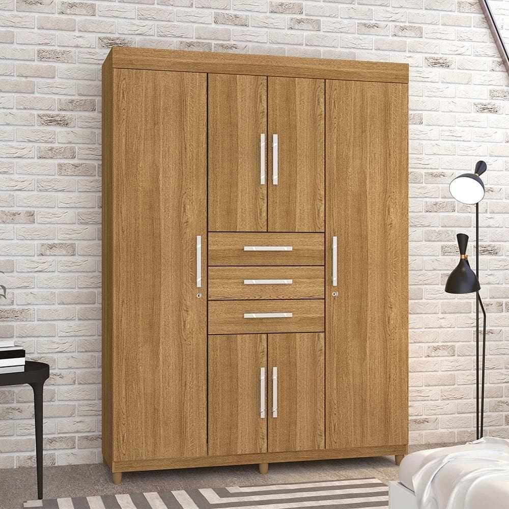 Guarda Roupa 6 Portas Capitiva Nature